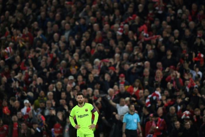 Despondent: Lionel Messi had pledged to bring 'that beautiful cup' back to Camp Nou