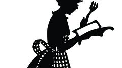 Silhouette of a housewife