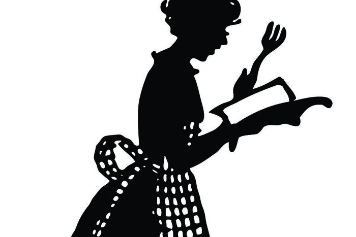 Silhouette of a housewife