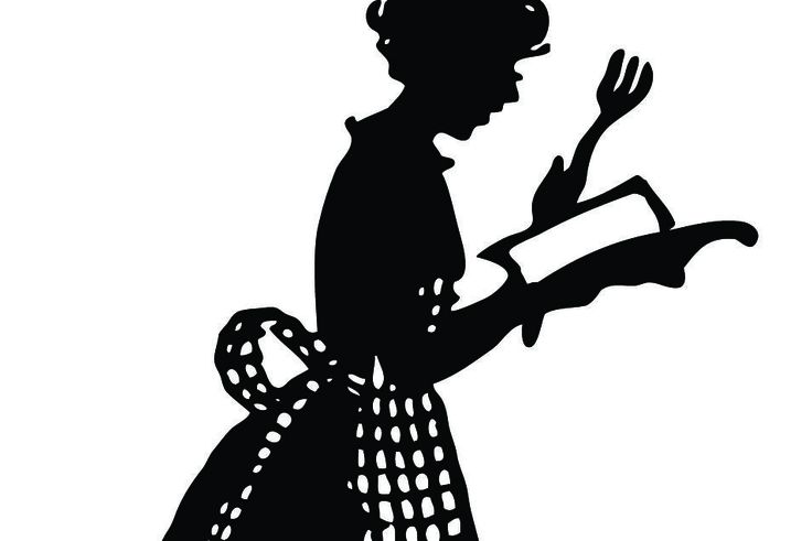 Silhouette of a housewife