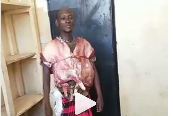 Police arrest smart thief wearing stolen goat meat under his dress to avoid being caught (video)