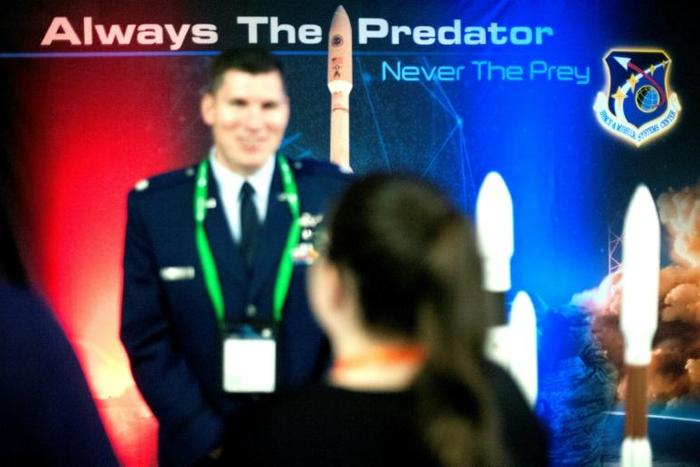 The number of military uniforms in evidence at the 35th Space Symposium in Colorado Springs, Colorado attests to the fact that space is becoming a new focus for the world's armed forces