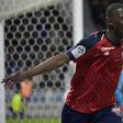 Lille's Boubakary Soumare celebrates after scoring against Lyon
