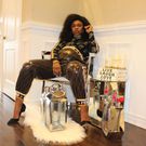 Becca in her baby pump