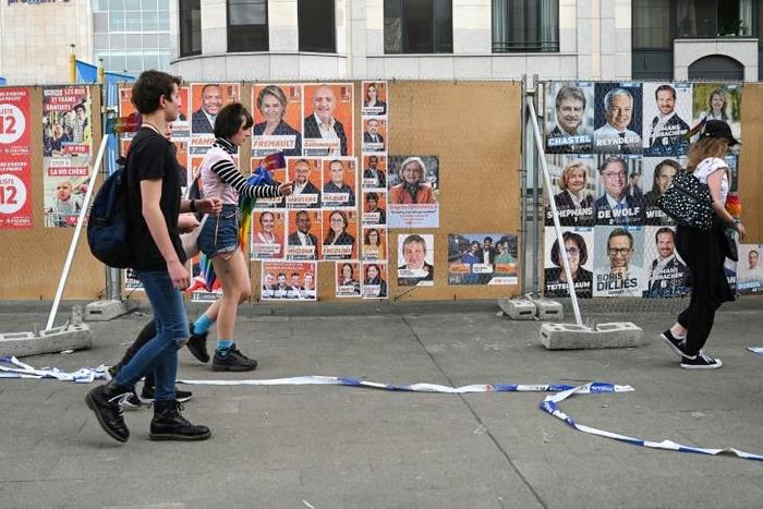 Plenty of electoral posters can be seen in Brussels as Belgium on Sunday holds national, regional and European elections