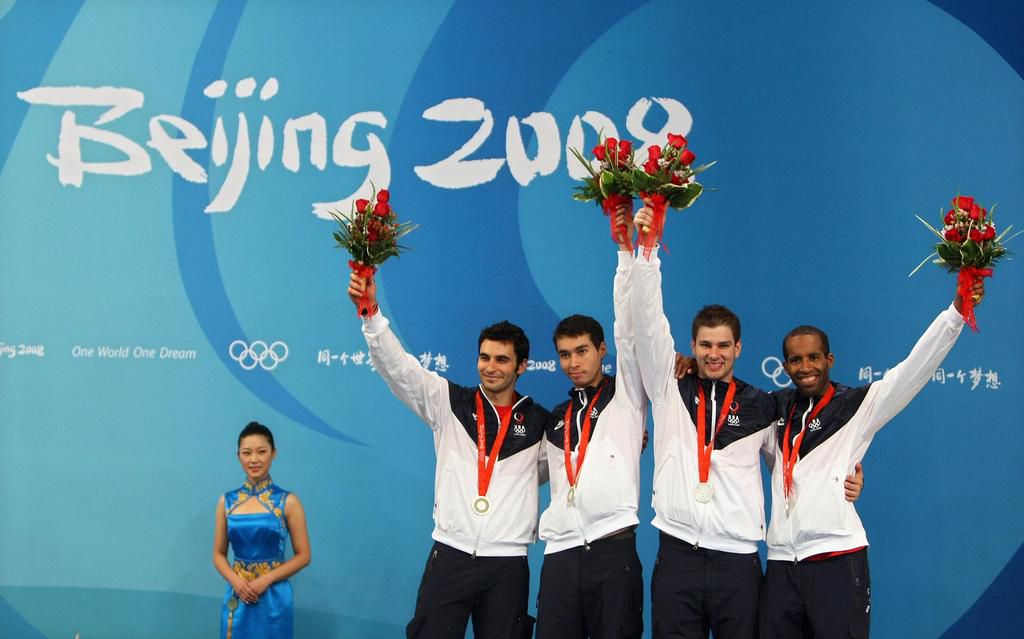 Rogers and his team celebrating their win.