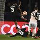 PSG's Presnel Kimpembe conceded a penalty for handball after a VAR review in a 3-1 Champions League defeat to Manchester United on Wednesday