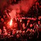 PSG lit flares during their team's win at Manchester United on Tuesday