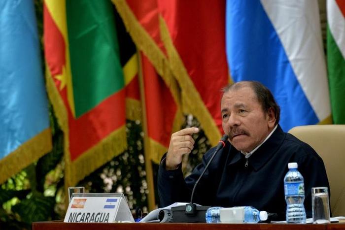 Nicaragua's President Daniel Ortega, pictured on December 14, 2018, is accused of establishing a corrupt dictatorship with his wife and vice president, Rosario Murillo