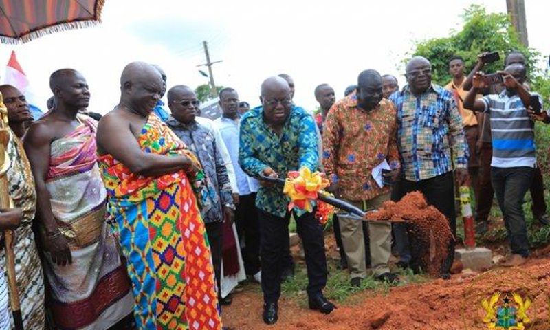 Nana Addo cuts sod for Sefwi-Wiawso, Juaboso roads