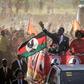 Opposition Malawi Congress Party (MCP) leader and presidential candidate Lazarus Chakwera (L) held his last campaign rally in Lilongwe