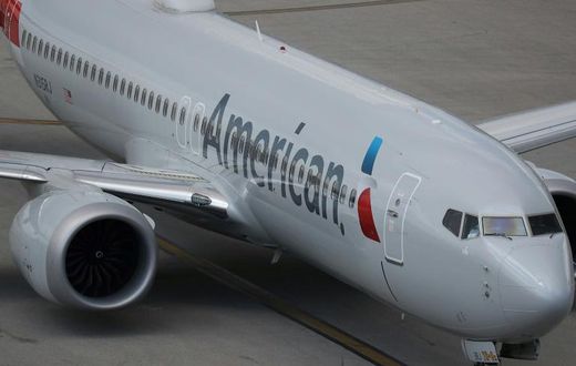 An American Airlines Boeing 737 Max 8 arrives in Miami, Florida from Washington Ronald Reagan National Airport on March 12, 2019 in Miami, Florida