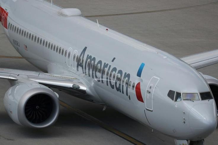An American Airlines Boeing 737 Max 8 arrives in Miami, Florida from Washington Ronald Reagan National Airport on March 12, 2019 in Miami, Florida