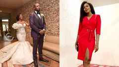 mr and Mrs Dumelo and Yvonne Nelson