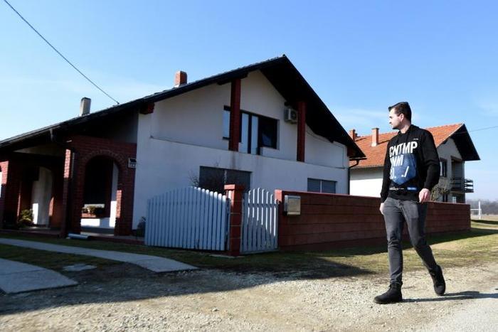 The family home, in the small Croatian town of Palovec, where a woman's body was found in the freezer