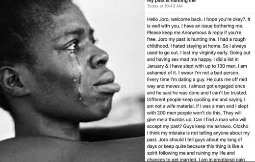 “I have slept with 130 men so far” – Lady with high body count laments about how it's haunting her