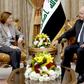 French Defence Minister Florence Parly (L) meets Iraqi President Barham Saleh (R) in Baghdad on February 8, 2019