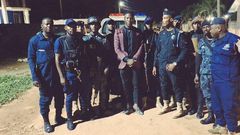 Stonebwoy with Police