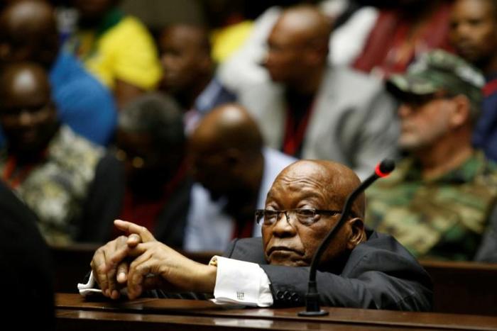 Former South African President Jacob Zuma, seen here in court, used the country's intelligence services for his own ends, notably targeting his successor Cyril Ramaphosa, a government report says