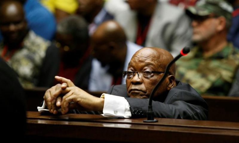 Former South African President Jacob Zuma, seen here in court, used the country's intelligence services for his own ends, notably targeting his successor Cyril Ramaphosa, a government report says