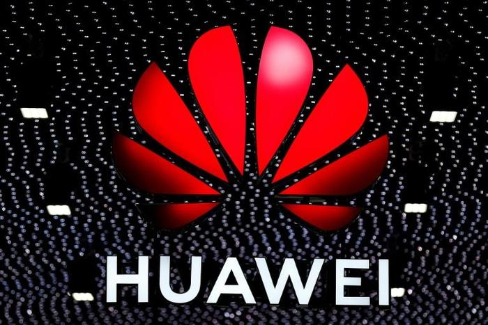 The Huawei logo on display at the Mobile World Congress in Barcelona on February 26, 2019