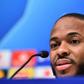 Raheem Sterling speaks to the press on the eve of Manchester City's Champions League quarter-final against Tottenham