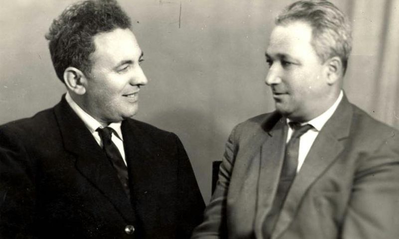 Semion Rosenfeld (L) and Alexander Pechersky (R), survivors of the Nazi death camp Sobibor, posed at un undisclosed location after World War II in this picture released by the Yad Vashem Holocaust Memorial museum.