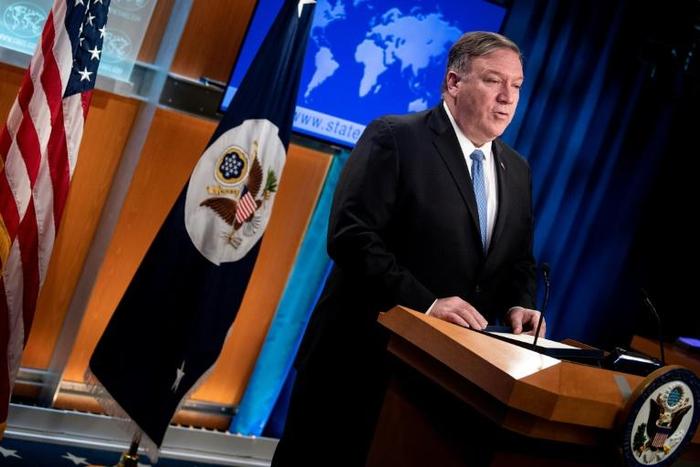 US Secretary of State Mike Pompeo announces new measures against Cuba's government on April 17, 2019