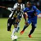 Aubrey Modiba (R) created the winning goal for SuperSport United