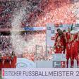 Bayern Munich celebrated a seventh straight league title on Saturday