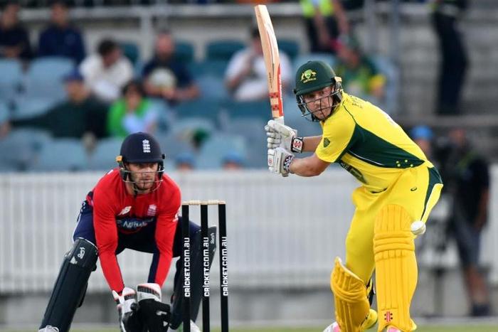 James Faulkner batting during a Twenty20 cricket match in Canberra