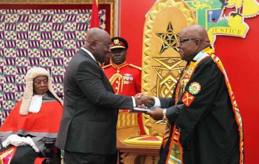 Speaker of Parliament Professor Aaron Mike Oquaye with Nana Addo