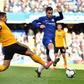 Wolverhampton's Raul Jimenez challenges Chelsea's Eden Hazard