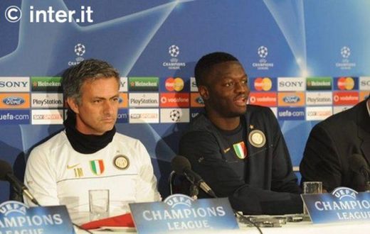 Jose Mourinho and Sulley Muntari