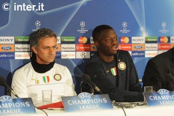 Jose Mourinho and Sulley Muntari