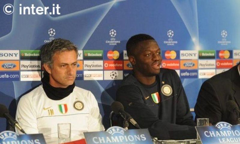 Jose Mourinho and Sulley Muntari