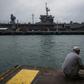 The USS Blue Ridge during a call in Hong Kong on April 20, 2019. The 7th Fleet flagship is leading "Operation Vanguard" near Guam