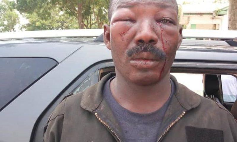 Police officer mercilessly beaten