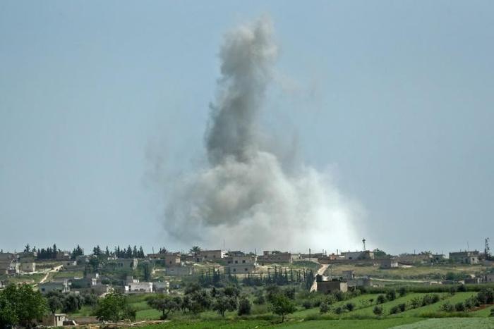 A deadly air and artillery bombardment has pounded towns and villages in northwestern Syria for eight straight days as fighting flares between pro-government forces and jihadists