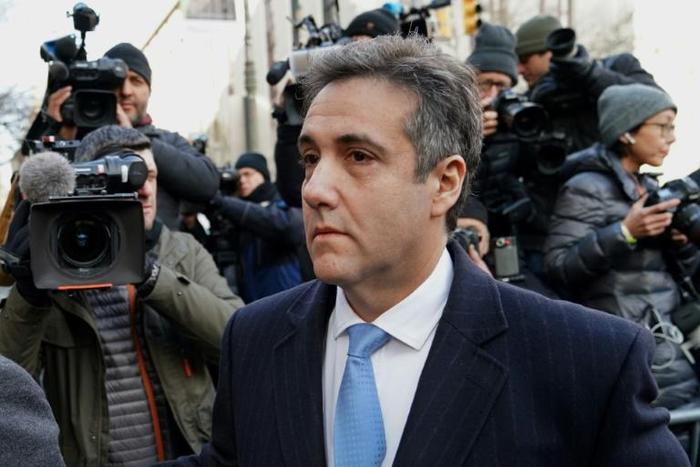 Former Donald Trump attorney Michael Cohen, seen here in a file photo from December 12, 2018, is set to appear before Congress, with his own lawyer promising "chilling" testimony about the president