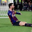 Two goal star: Lionel Messi celebrates
