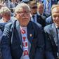 Former Polish President and Nobel Peace Laureate Lech Walesa (L) and European Council President Donald Tusk attended the celebrations