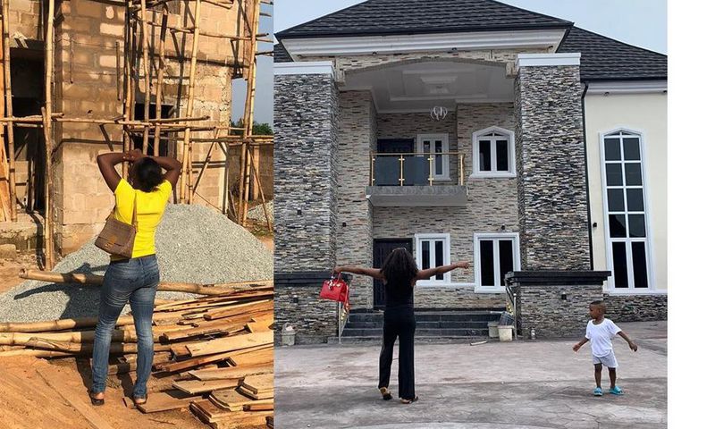 Strong woman ‘angrily’ builds 7-bed-roomed house after husband chased her out of 1-bedroom home