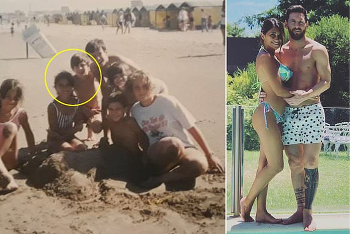 Lionel Messi and wife