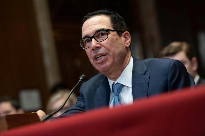 US Treasury Secretary Steven Mnuchin testifies before a Financial Services and General Government Subcommittee hearing on the proposed budget estimates and justification for FY2020 for the Treasury Department in Washington May 15, 2019.