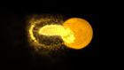 A violent splash of magma that may have made the moon