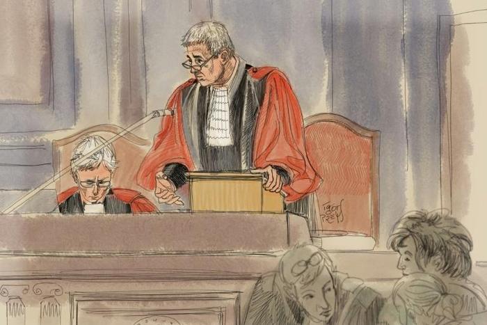 "If attacking a museum with a combat weapon is not violent and savage then nothing will ever be violent and savage. We are looking at one of the most serious possible crimes," said prosecutor Bernard Michel, shown here in a court sketch