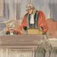 "If attacking a museum with a combat weapon is not violent and savage then nothing will ever be violent and savage. We are looking at one of the most serious possible crimes," said prosecutor Bernard Michel, shown here in a court sketch