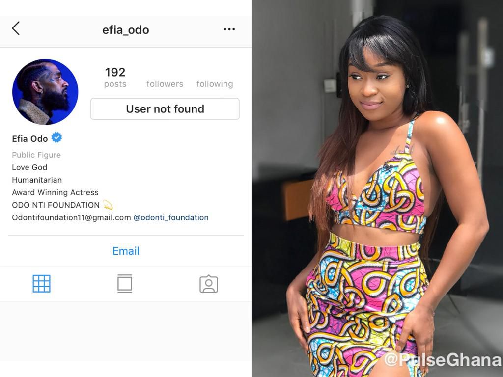Efia Odo goes off instagram