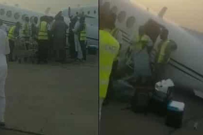 Nigerian aircraft overloaded with cash collapses (Video)
